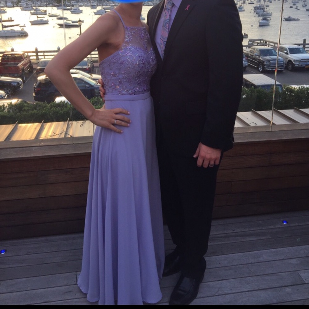 Mori Lee Bridesmaid dress 21506 in violet size 6